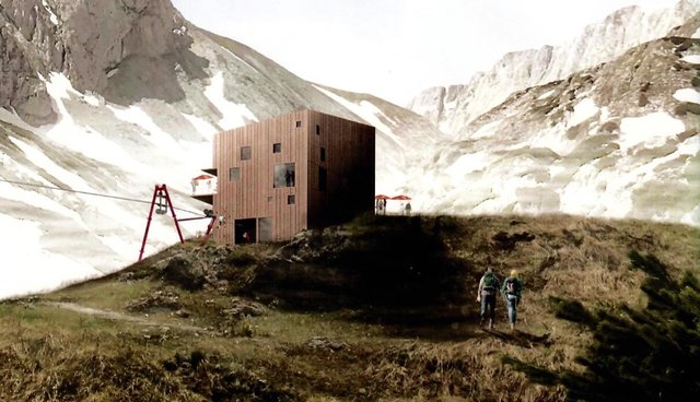 Umstrittener Neubau: So soll sich die neue Voisthalerhütte ab dem Jahr 2020 den Bergsteigern präsentieren.