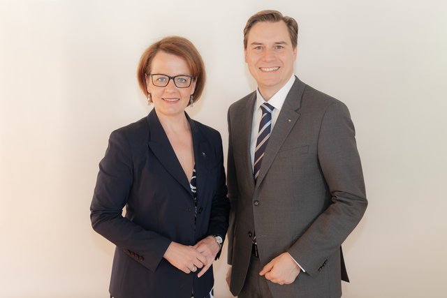 Landesrätin Christiane Teschl-Hofmeister und Landtagsabgeordneter Christoph Kaufmann