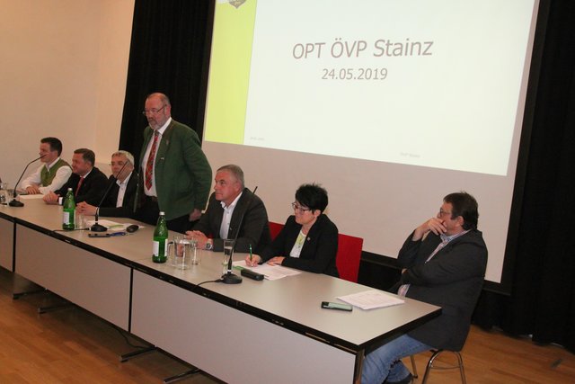 Ortsparteiobmann Walter Eichmann eröffnet den Ortsparteitag