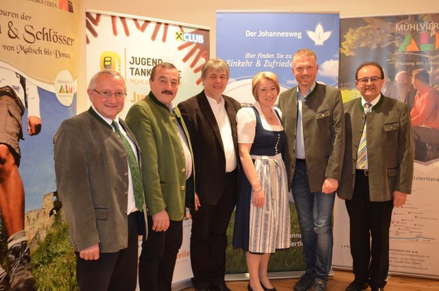 Von links: Franz-Xaver Hölzl, Josef Mühlbachler, Kurt Prandstetter, Renate Fürst, Klaus Preining und Johann Holzmann.
