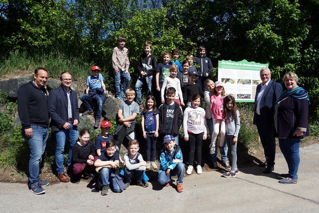 Mit der Reptilienwand in St. Georgen wurde das erste umgesetzte Projekt aus dem Bürgerbudget präsentiert. | Foto: Sebastian Handler