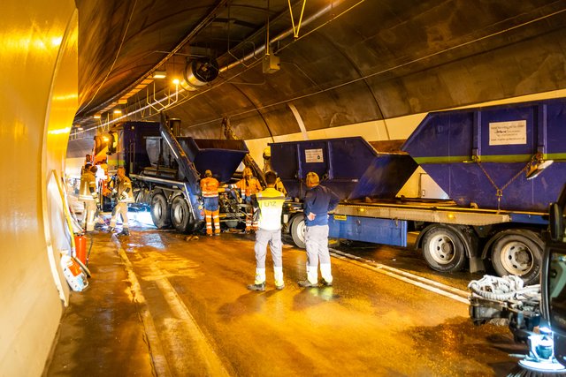 Die Unfallstelle im Mona-Lisa Tunnel.