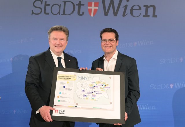 Bürgermeister Michael Ludwig und Bildungsstadtrat Jürgen Czernohorszky  | Foto: BIP