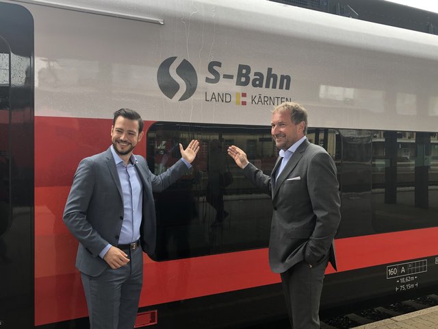 Mobilitätsreferent LR Sebastian Schuschnig und Reinhard Wallner, Sprecher der Kärntner Linien, stellen den neuen Mobilitätsreformplan "ÖV 2020plus" | Foto: hehn