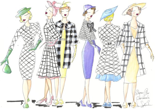 Britischer Karo-Look aus der Zeit der 1950er Jahre wird die Kostüme dominieren. | Foto: Anna-Sophie Lienbacher