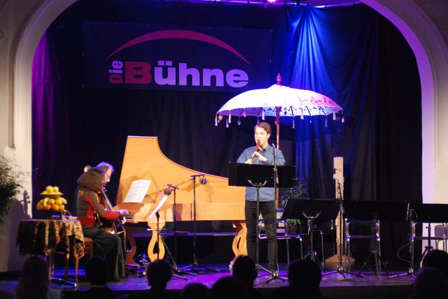 Moritz Reifner spielte ein Blockflötenkonzert von Georg Philipp Telemann.