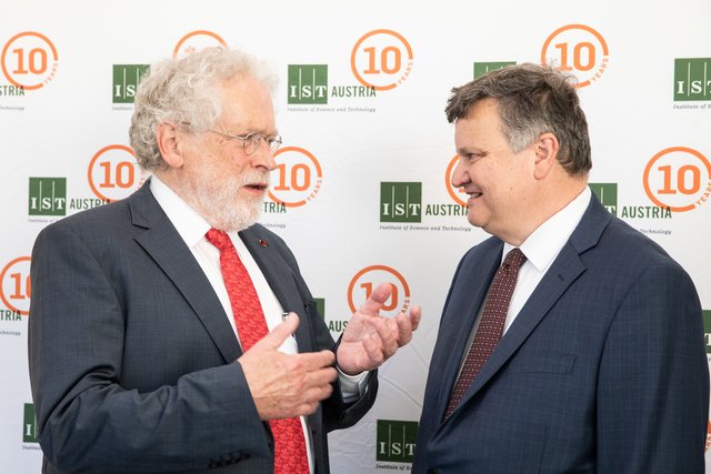  Anton Zeilinger, Quantenphysiker und Hochschullehrer an der Universität Wien &amp; Tom Henzinger, Präsindet des IST Austria | Foto: Anna Stöcher