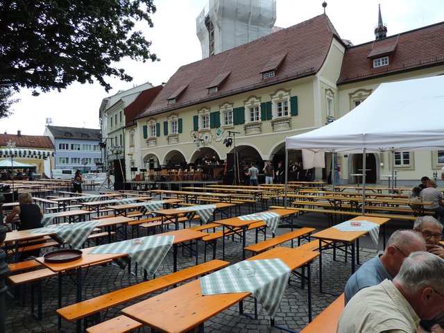 Am Marktplatz war alles vorbereitet.