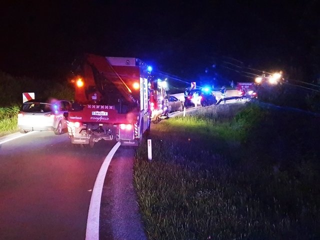 Die Stadtfeuerwehr Pinkafeld war bei einem Motorradunfall im Einsatz. | Foto: Stadtfeuerwehr Pinkafeld