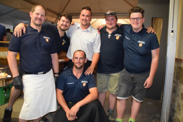 Werner Knapp, Michael Zernig, Kommandant Christoph Hinteregger, Stefan Handl, Andreas Hinteregger und Christian Thonhauser von der Freiwilligen Feuerwehr Maria Rojach (von links)
