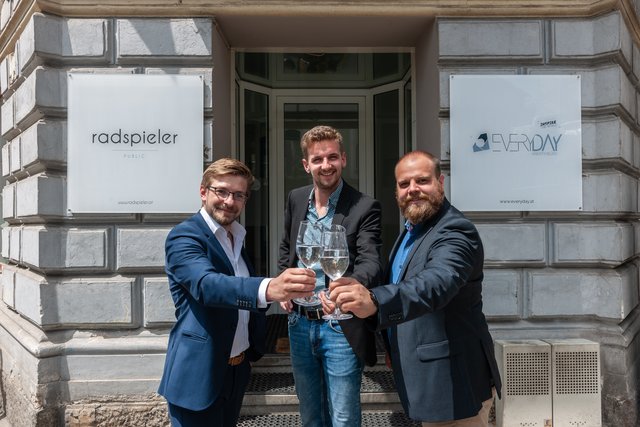 Erfreut: M. Radspieler, J. Oberngruber und P. Switil (v.l.)