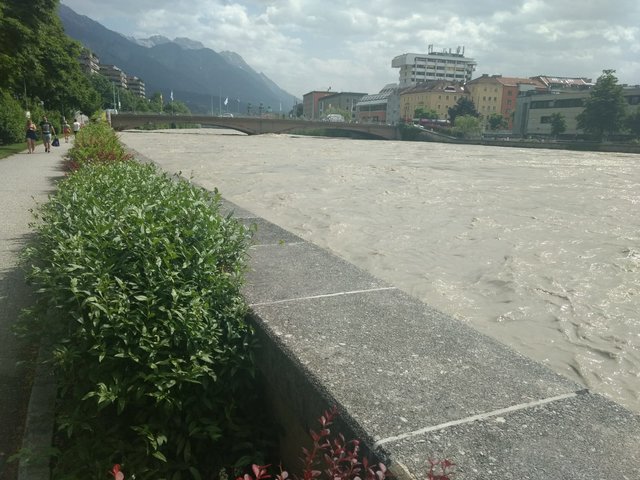 Hochwasser Inn, Höhe Uni
