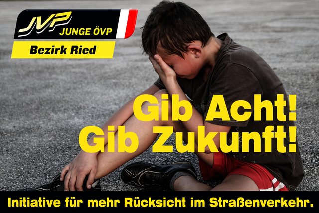 Die JVP Ried will das Bewusstsein für Rücksicht im Verkehr stärken.