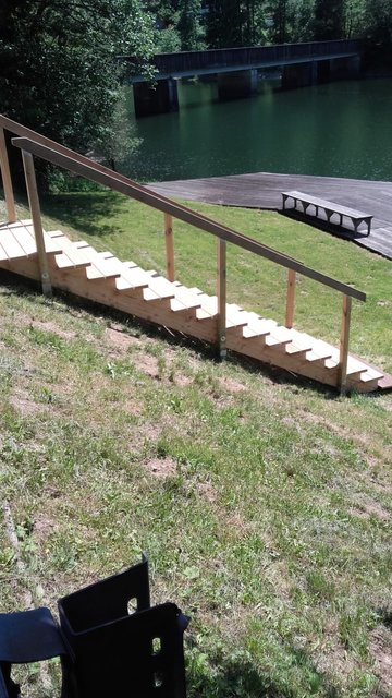 Die neue Treppe bei der Hirzmannsperre