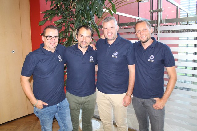 Christian Seifried, Gerhard Pirker, Kiwanis-Präsident Hannes Primus und Martin Rachoinig (von links)