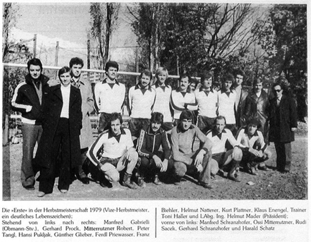 Günter Glieber und der FC Veldidena im Jahr 1979.