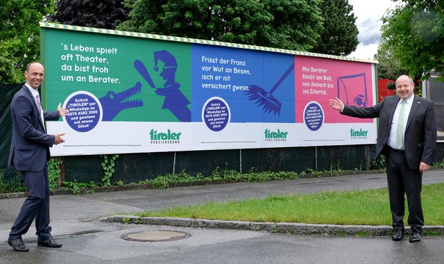 Im Bezirk Landeck lassen sich die Motive beispielsweise in
Ischgl (B188 in Richtung Galtür / Silvretta), Landeck (B171, gegenüber Bahnhof Landeck / Zams),  Pians (B171 in Richtung Arlberg, Bushaltestelle „Postamt"), oder in Strengen (B316 in Richtung Landeck, Bushaltestelle „Klaus") und vielen weiteren Standorten bestaunen. | Foto: Tiroler Versicherung