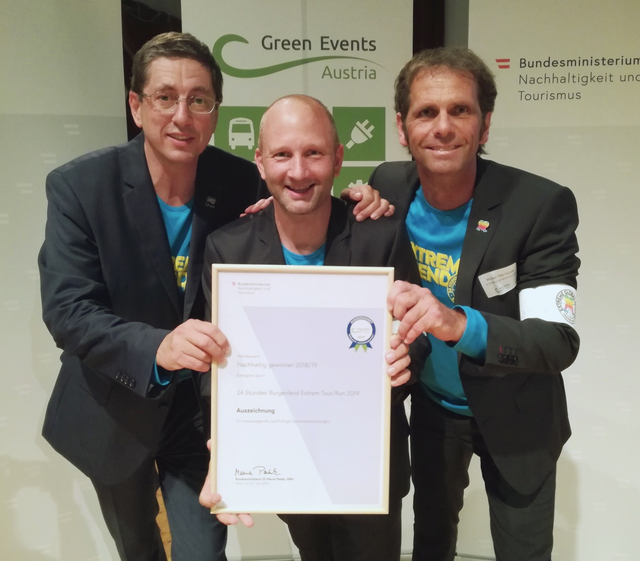 Das Veranstaltungstrio der 24 Stunden Burgenland Extrem Tour: Josef Burkhardt, Tobias Monte und Michael Oberhauser.
