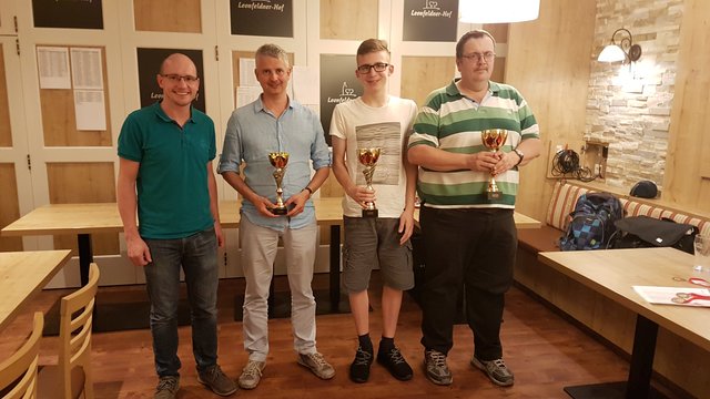 Von links: Robert Ganglberger (Kreisvertreter Nord), Georg Traunwieser, Lukas Leisch und Roland Posch.
