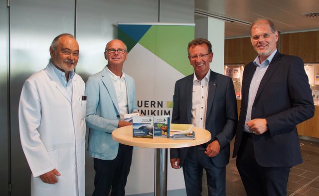 Informierten über den "Regionalen Strukturplan Gesundheit": Primar Rudolph Pointner, LH. Stv. Christian Stöckl, Bgm. Andreas Wimmreuter, GF Franz Öller.