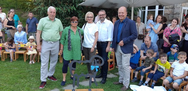 Bürgermeister Franz Wohlmuth, Gabi Berzobohaty, Stadträtin Maria Rigler, Leiter der Allgemeinen Verwaltung, Reinhard Hubauer und Stadtamtsdirektor Leopold Ott.