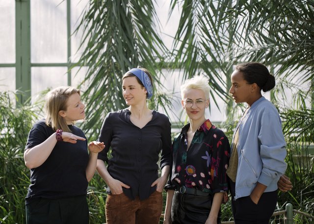 Sie stecken hinter dem Kaleidoskop-Festival: Marie-Christine Hartig, Lisa Mai, Doris Posch und Djamila Grandits (v. li.). | Foto: Aydogan