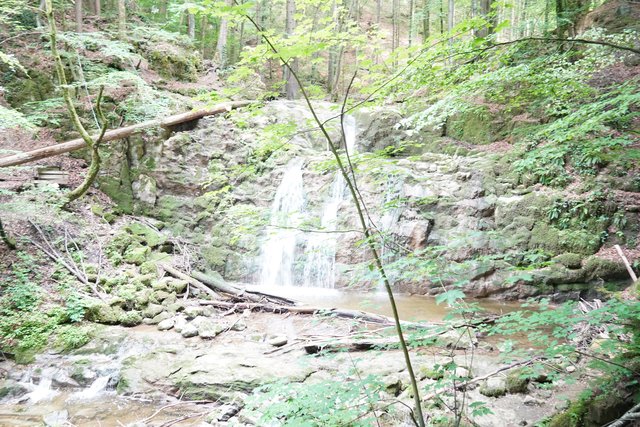 Der Wildkar Wasserfall gleich neben der Kugelmühle.