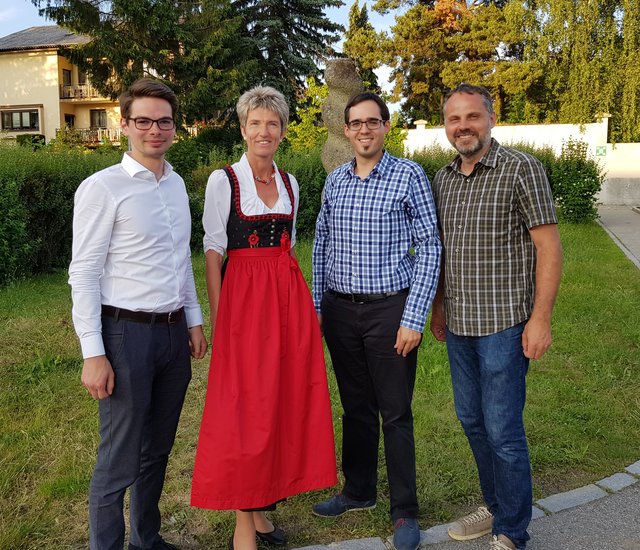 Gemeinderat Michael Meindl, Stadträtin Martina Diesner-Wais, Stadtrat David Süß und Gemeinderat Tobias Spazierer.