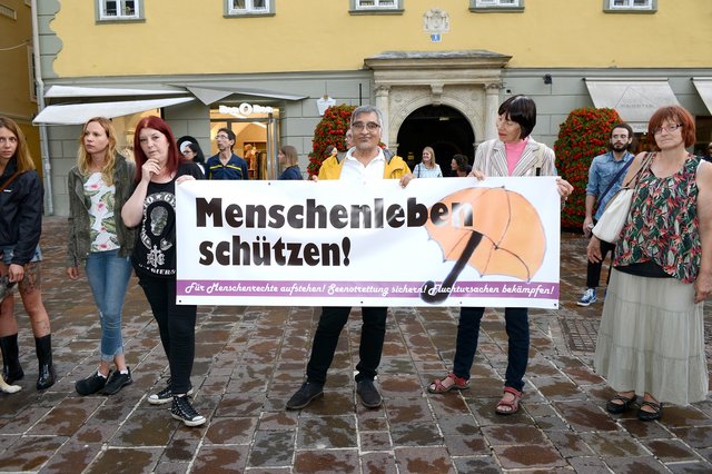 Menschenleben schützen! Für Menschenrechte aufstehen! Seenotrettung sichern! Fluchtursachen bekämpfen!