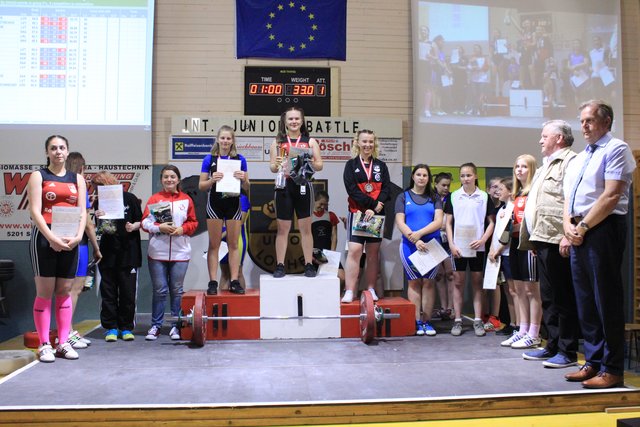 Siegerehrung U-15 Klasse der Girls