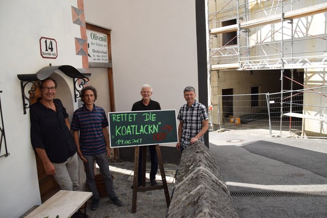 Burtscher, Guggenberger, Mathoy und Spielmann wollen auf die alten Schätze ihres Stadtteiles aufmerksam machen.