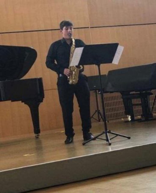 Marton Bubreg erzielte Platz eins mit dem Saxophon. | Foto: LMS Reutte