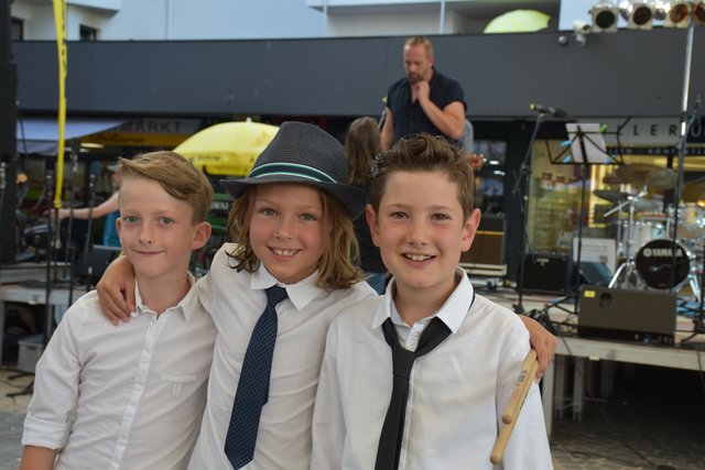 Mattheo , Martin und Lorenz hatten einen Auftritt mit ihrer Band
