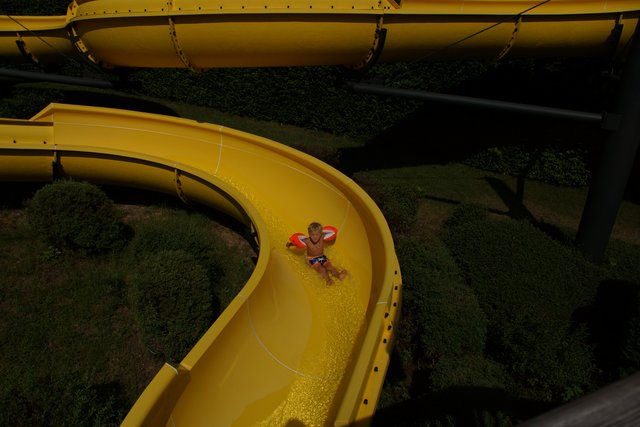 Die Rutsche ist ein Highlight bei Kindern und Jugendlichen