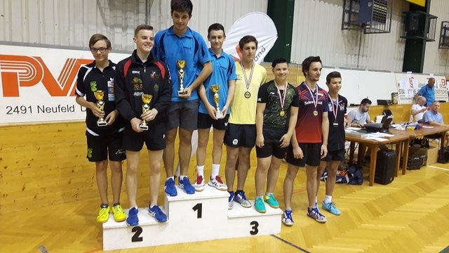 3.Platz im Doppel ,Fabian Kindl 5.v.l. und Denis Bayr 6.v.l.