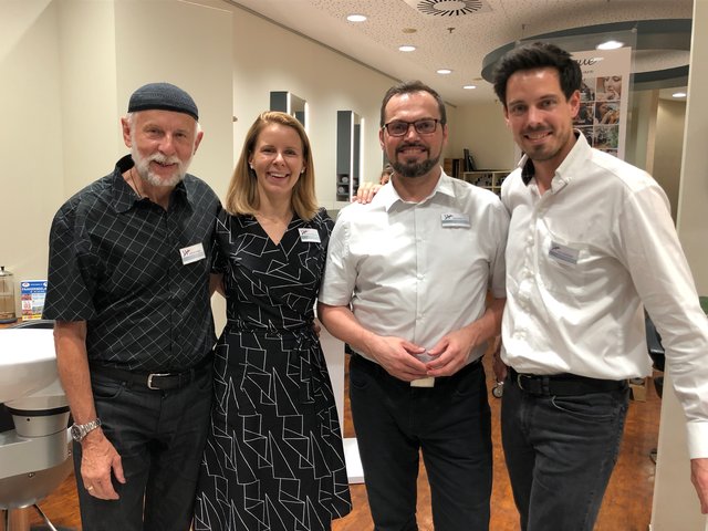 Mit den Chefs bei "Wagner für Haare" im Villacher Atrio: Gottfried Wagner, Marlies Kleinberger, Thomas Havlena, Klaus Kleinberger (v. li.)
