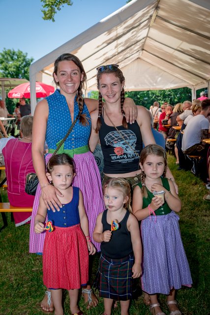 Aus Villach dabei: Kathi, Eva, Anna (4), Johanna (2) und Marie (4)
