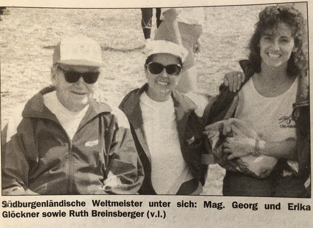 Südburgenländische Weltmeister: Georg und Erika Glöckner sowie Ruth Breinsberger (Ausgabe 12. Juli 2000)