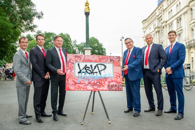 Feierten:Fähnrich, Kaufmann, Konrad, Neubauer (v.l.) | Foto: Foto Jögler