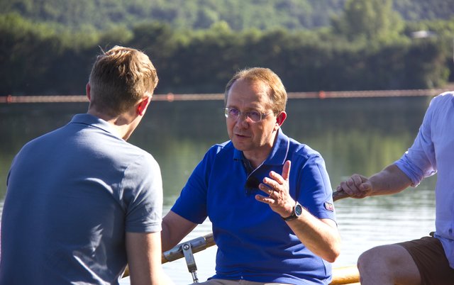 Matthias Stadler: "In 15 Jahren als Bürgermeister habe ich einiges erlebt, aber ein Interview am See ist eine Novität, eine tolle Überraschung."