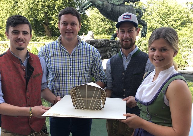 Die Köpfe hinter der "Himmelspforte": Tobias Kerschbaumer, Matthias Ramsauer, Klaus Fischer und Michelle Steiner.