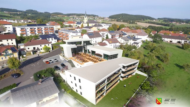 Das Nahversorgungszentrum Scherb soll den Ortskern von Alberndorf beleben und das Zusammenleben sichern. | Foto: Studio 54