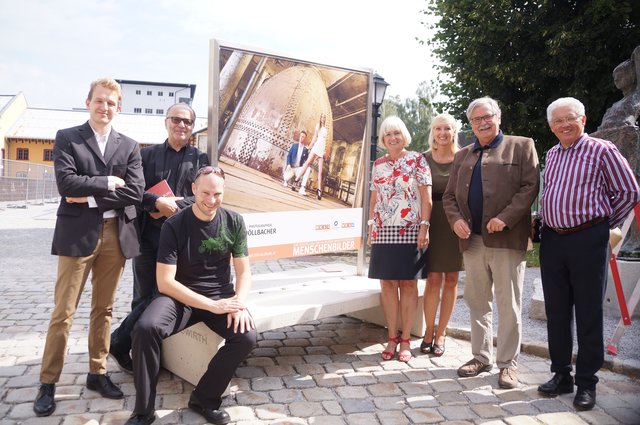 Landesinnungsgeschäftsführer Oliver Posani, Bundesinnungsmeister Heinz Mitteregger, Bernhard  Fuchs, Kulturstadträtin Rosa Bock, Irene Höllbacher, Landesinnungsmeister Gerhard Sulzer und TVB-Chef Willi Grundtner  (v.l.n.r.).