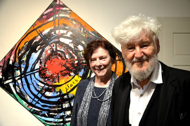 Galeristin Eleonore Schäfer und Achim Freyer
