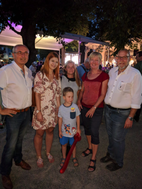 Beim ORF-Sommerfest: SR Ewald Hasler, Manuela und Jannick M., Elisabeth Lorenz, Karin Hasler und Alexander Baliko.