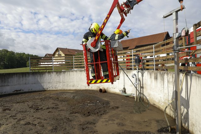Die Feuerwehren rückten mit Kran und Kescher an.