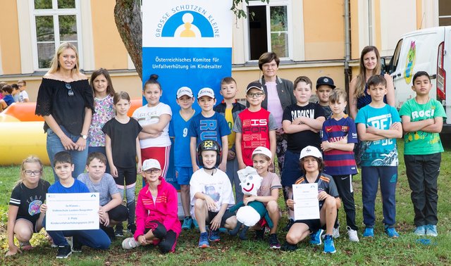 Die 3a-Klasse der Volksschule Leoben-Seegraben freute sich über den zweiten Platz.