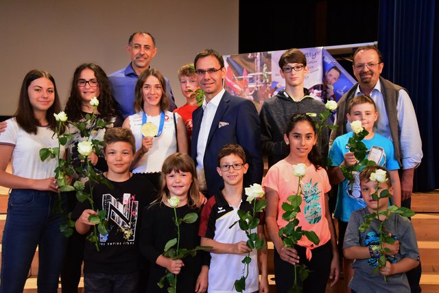 Landeshauptmann besuchte Empfang für Vorarlbergs Karate-Ass Bettina Plank in Mäder | Foto: Werner Micheli