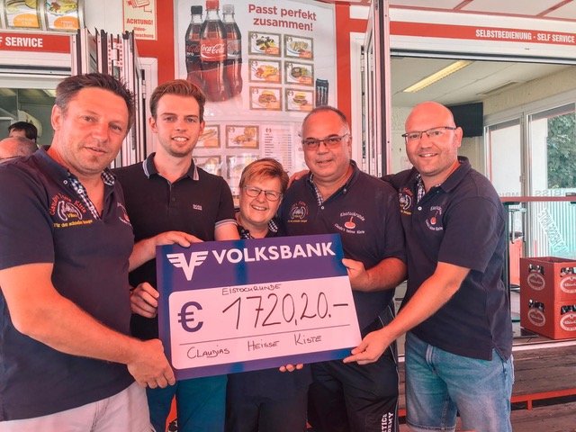 Freuen sich über die Spende: Gerald Reinwald, Patrick Fritz, Claudia Bodner, Günther Brandner - Obmann, Guido Lackner (von links) | Foto: KK