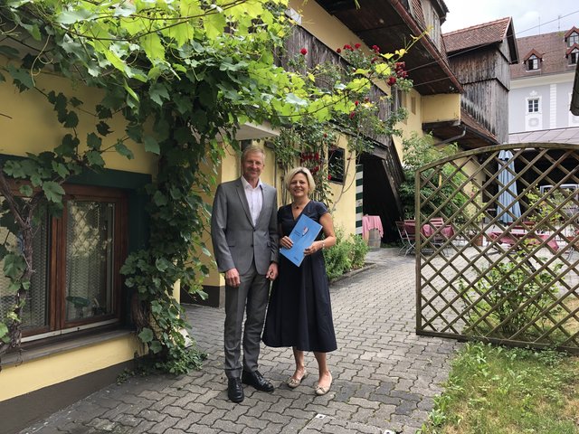 Heinz Walcher und Evelyn Bauer zogen erfreuliche Bilanz.